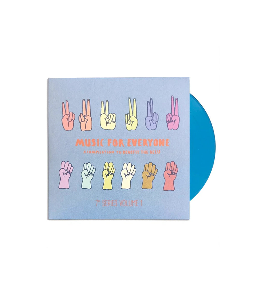 Music For Everyone Vol.1 7" A Compilation to Benefit the ACLU  (Blue Vinyl)