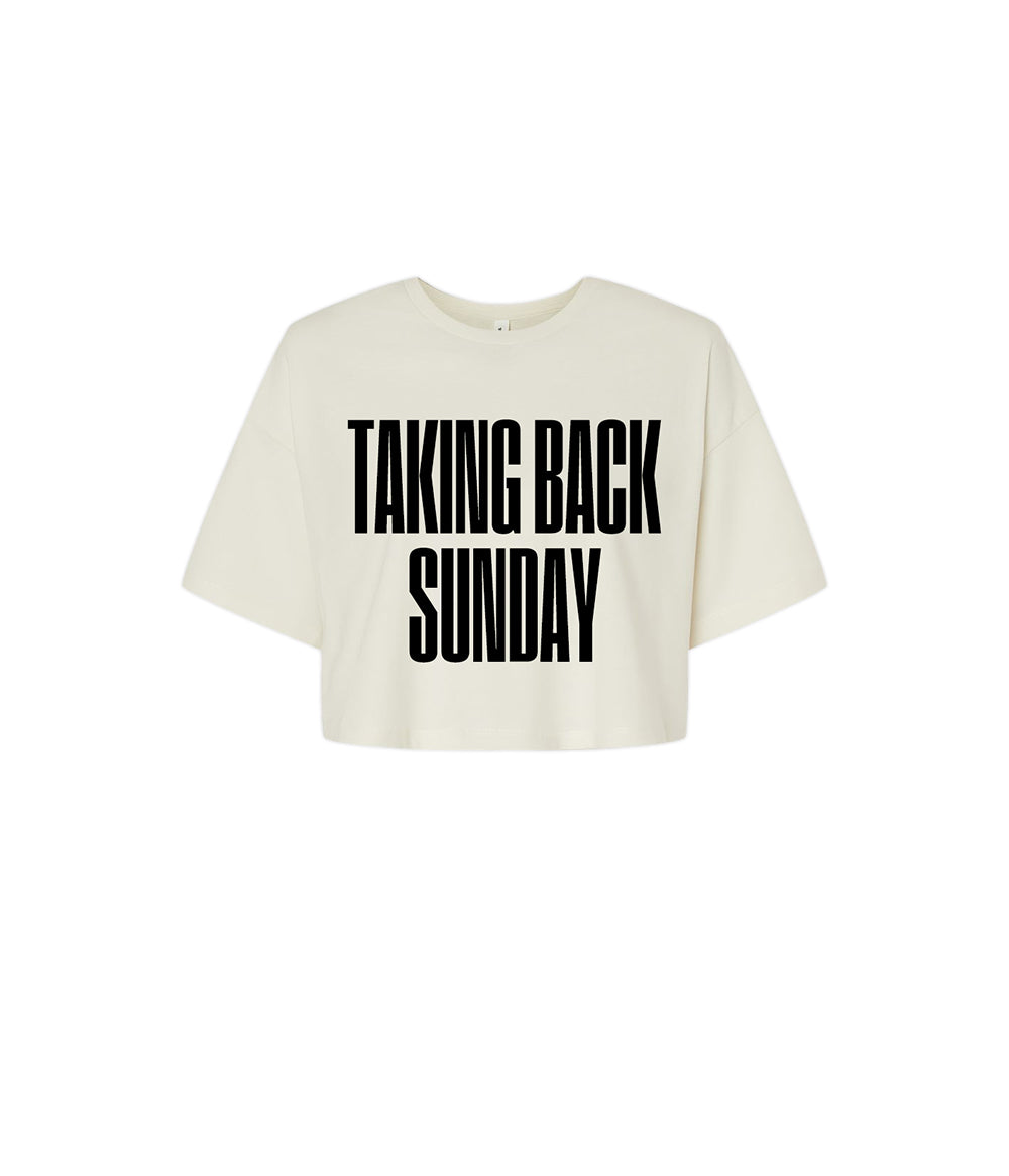 Taking Back Sunday Text Womens Crop Top