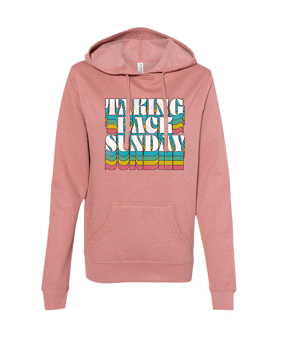 Taking Back Sunday Color Drop Womens Pullover Hooded Sweatshirt