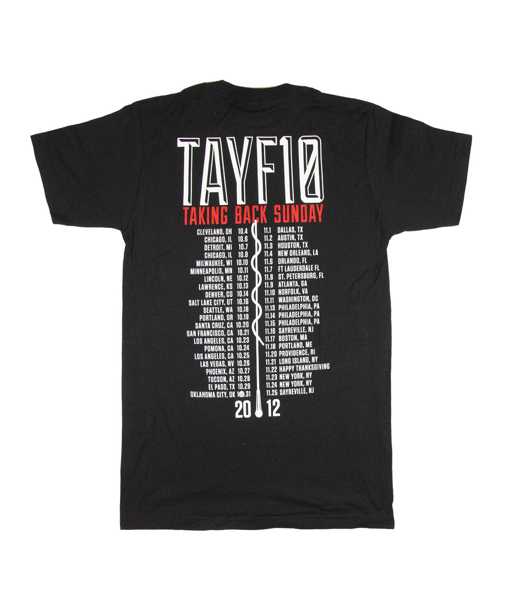 Taking Back Sunday TAYF10 Tour Shirt